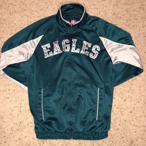 Eagles zip up long sleeve jacket size small